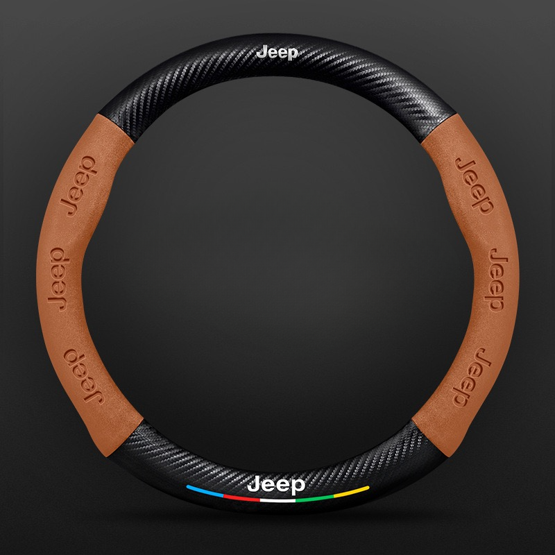 TrackVibe | Black Carbon Suede Steering Wheel Cover – Anti-Slip & Wear-Resistant
