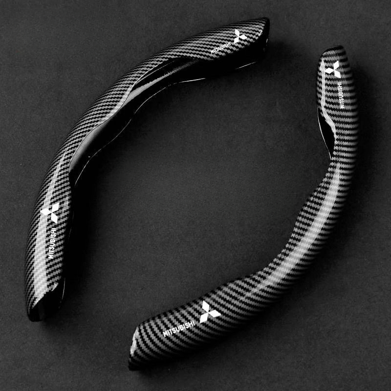 Premium Carbon Fiber Steering Wheel Cover - Clear and Glossy, Easy Installation, Universal Fit