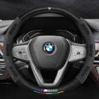 TrackVibe | Deep Brown Carbon Suede Steering Wheel Cover – Anti-Slip & Wear-Resistant