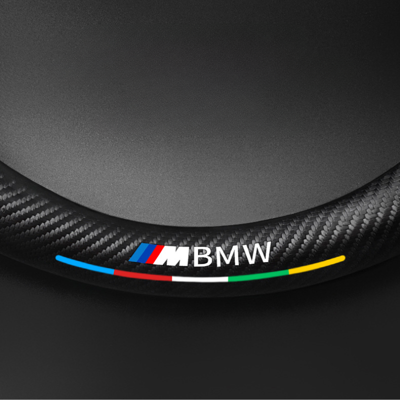 TrackVibe | Deep Brown Carbon Suede Steering Wheel Cover – Anti-Slip & Wear-Resistant