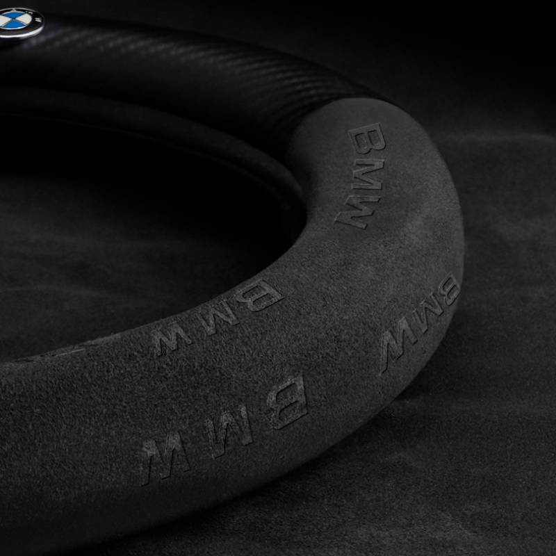 TrackVibe | Orange Carbon Suede Steering Wheel Cover – Anti-Slip & Wear-Resistant