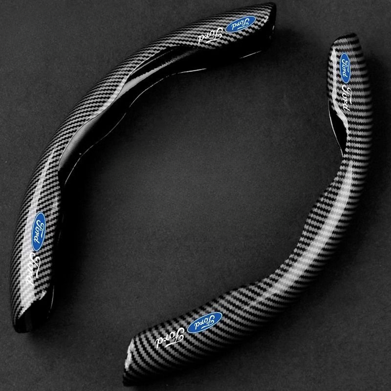 Premium Carbon Fiber Steering Wheel Cover - Clear and Glossy, Easy Installation, Universal Fit