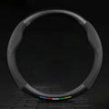 TrackVibe | Black Carbon Suede Steering Wheel Cover – Anti-Slip & Wear-Resistant