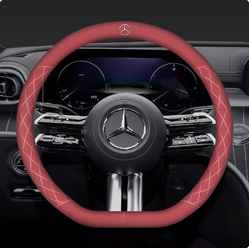 LuxeDrive Breathable Suede Steering Wheel Cover - Anti-slip, Sweat-Resistant & Soft Grip