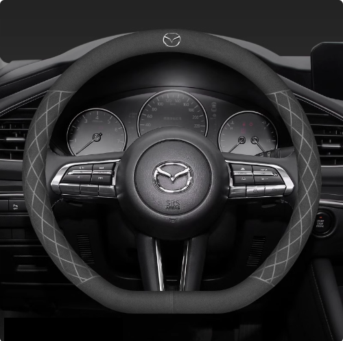 LuxeDrive Breathable Suede Steering Wheel Cover - Anti-slip, Sweat-Resistant & Soft Grip