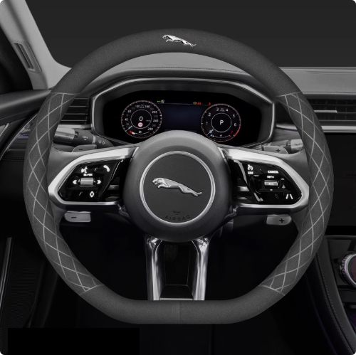 LuxeDrive Breathable Suede Steering Wheel Cover - Anti-slip, Sweat-Resistant & Soft Grip