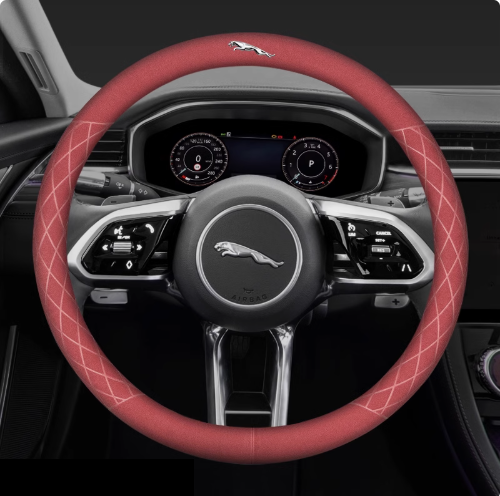 LuxeDrive Breathable Suede Steering Wheel Cover - Anti-slip, Sweat-Resistant & Soft Grip