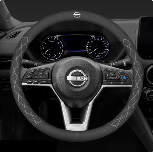LuxeDrive Breathable Suede Steering Wheel Cover - Anti-slip, Sweat-Resistant & Soft Grip