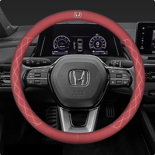 LuxeDrive Breathable Suede Steering Wheel Cover - Anti-slip, Sweat-Resistant & Soft Grip