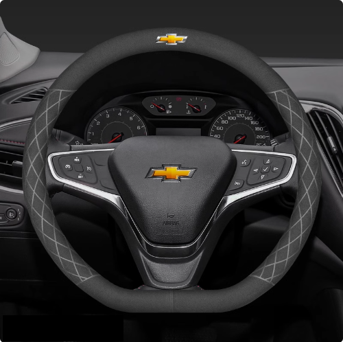 LuxeDrive Breathable Suede Steering Wheel Cover - Anti-slip, Sweat-Resistant & Soft Grip
