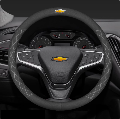 LuxeDrive Breathable Suede Steering Wheel Cover - Anti-slip, Sweat-Resistant & Soft Grip