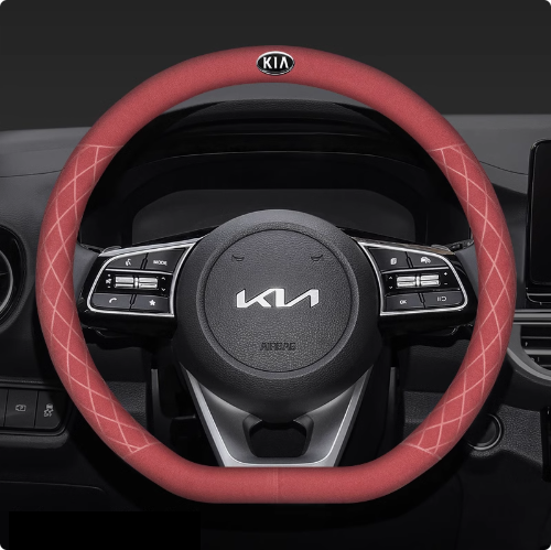 LuxeDrive Breathable Suede Steering Wheel Cover - Anti-slip, Sweat-Resistant & Soft Grip