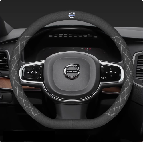 LuxeDrive Breathable Suede Steering Wheel Cover - Anti-slip, Sweat-Resistant & Soft Grip