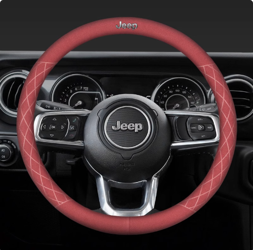 LuxeDrive Breathable Suede Steering Wheel Cover - Anti-slip, Sweat-Resistant & Soft Grip