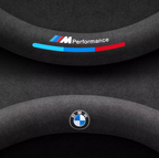 ComfortGrip Suede Steering Wheel Cover - Customizable Logo & Durable Comfort