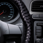 NappaWeave Luxe Steering Cover - Breathable Comfort & Custom Logo Ready