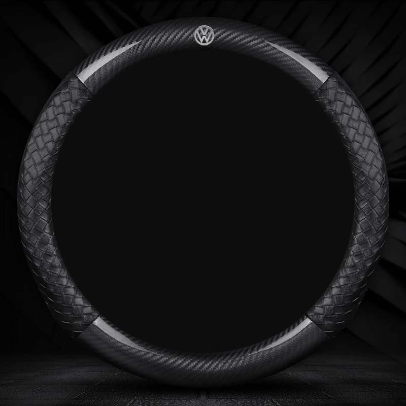 NappaWeave Luxe Steering Cover - Breathable Comfort & Custom Logo Ready