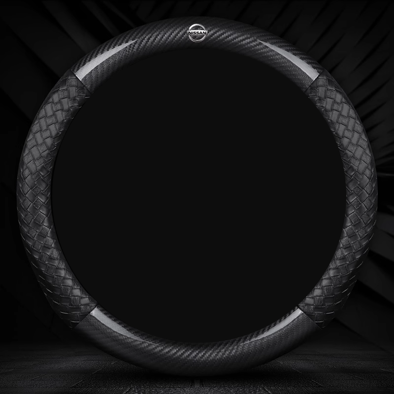 NappaWeave Luxe Steering Cover - Breathable Comfort & Custom Logo Ready