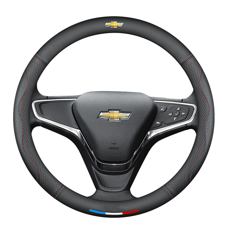 SportVibe Pro - Perforated Leather Steering Cover for Enhanced Grip