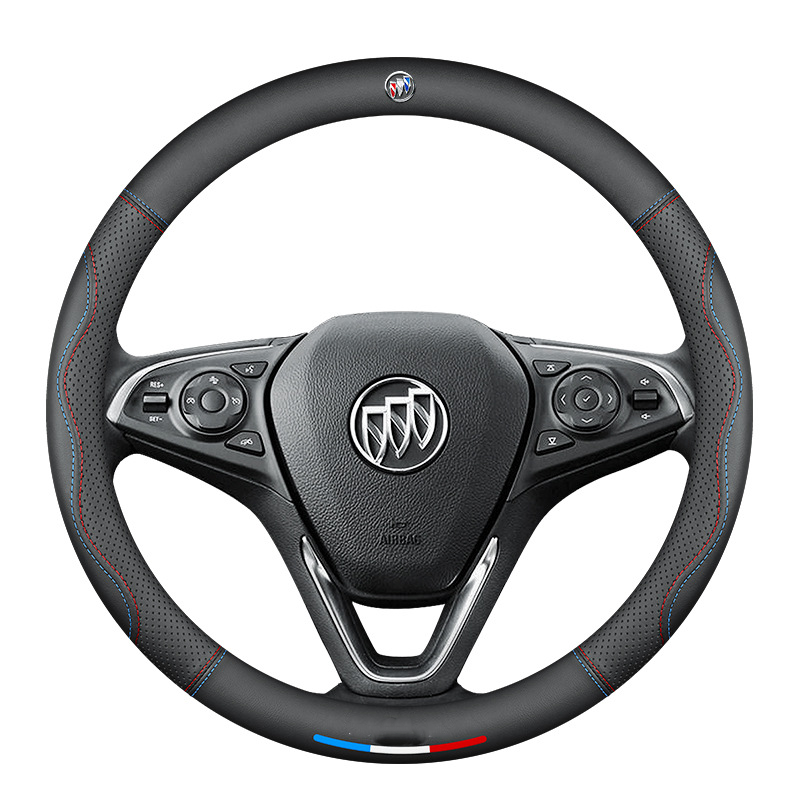 SportVibe Pro - Perforated Leather Steering Cover for Enhanced Grip