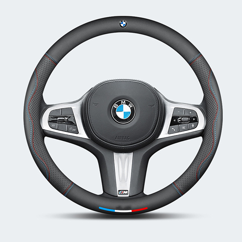 SportVibe Pro - Perforated Leather Steering Cover for Enhanced Grip