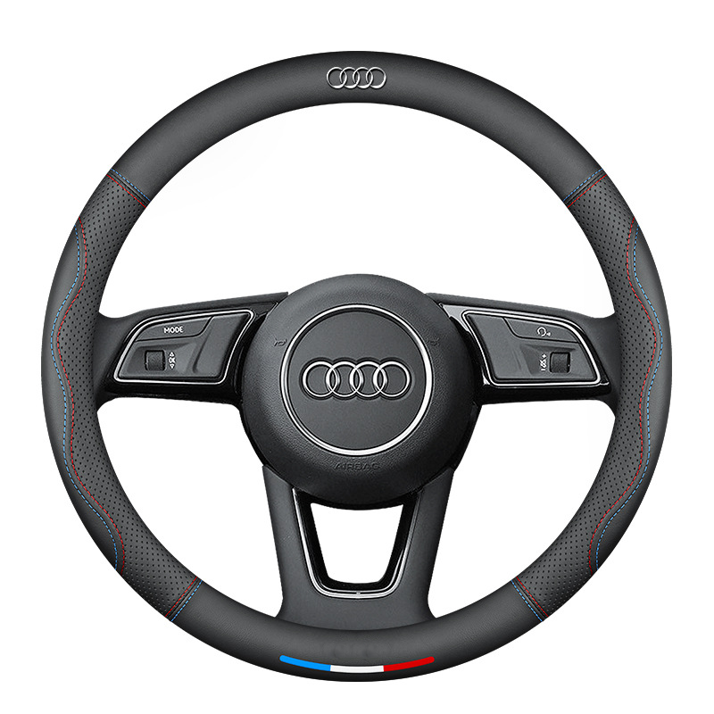 SportVibe Pro - Perforated Leather Steering Cover for Enhanced Grip