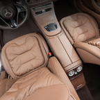 LuxNappa Soft Car Seat Cushion - Comfortable  Breathable & Customizable Logo