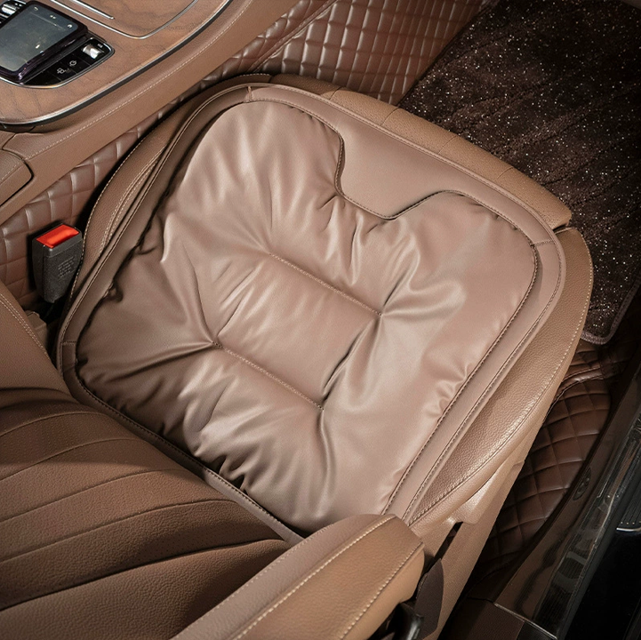 LuxNappa Soft Car Seat Cushion - Comfortable  Breathable & Customizable Logo